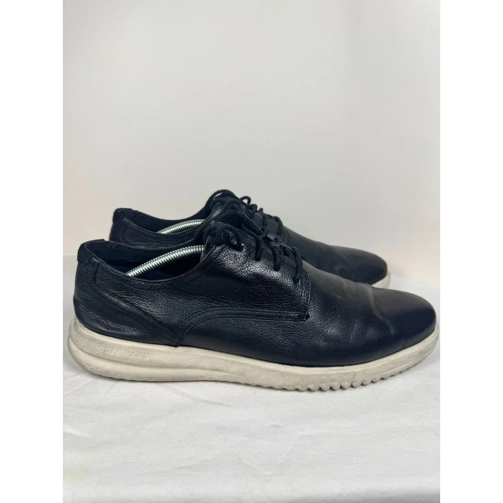 Cole Haan Grand+ Plain Toe C36934 Men's Dress Shoes‎ 12M Black Leather Oxfords